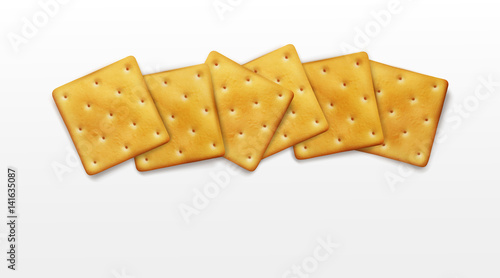 Vector object. for design element. Crackers isolated on white background