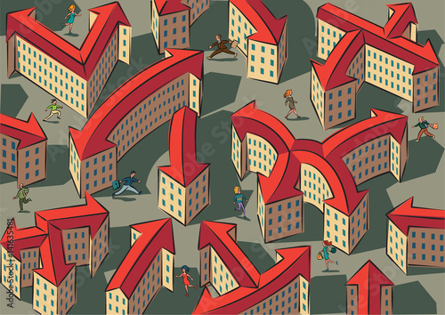 chaotic and confusing city.