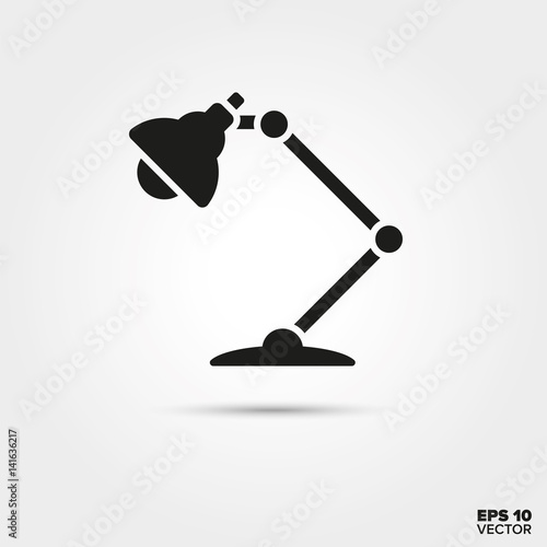 Desk lamp icon. Learning Symbol.