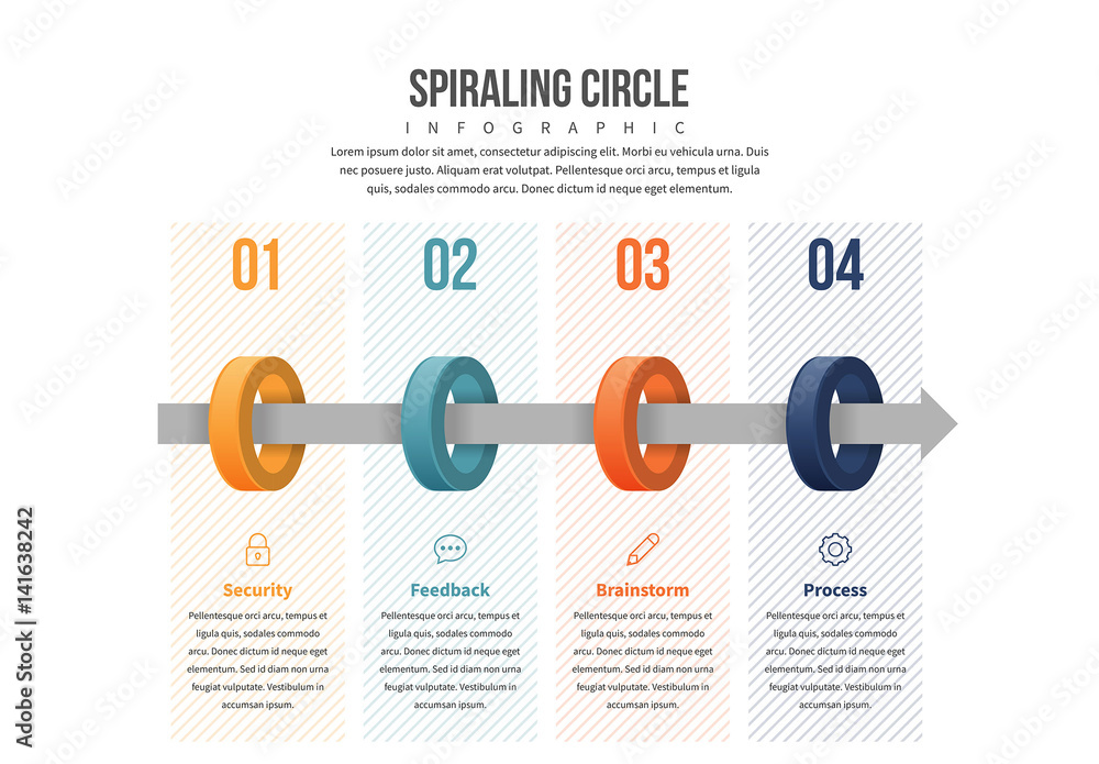 Ring Progress Infographic Stock Template | Adobe Stock