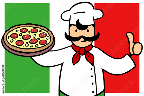 Original italienische Pizza in Pizzeria