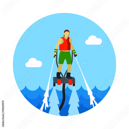FlyBoard icon. Summer. Vacation