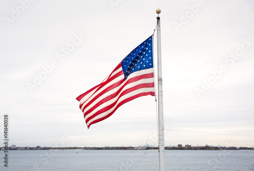 American flag on  Breezy Point photo