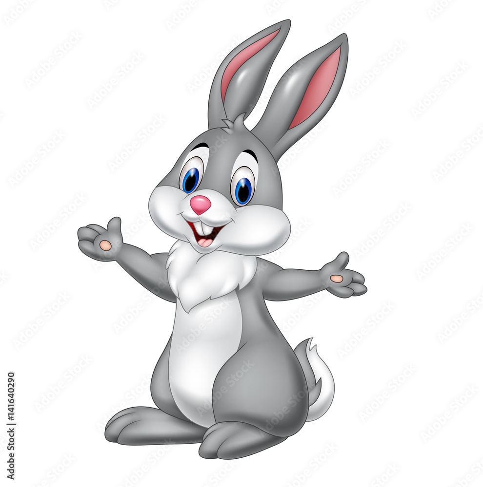 Cartoon rabbit posing Cartoon rabbit posing