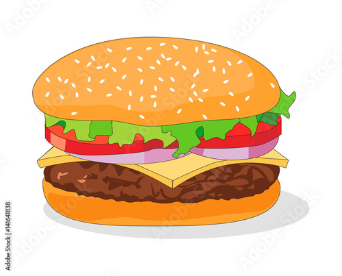 Fast food vector illustration