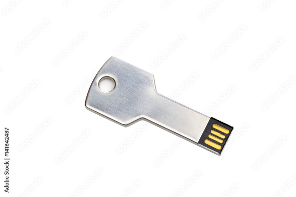 Flash drive on the white background Flash drive on the white background
