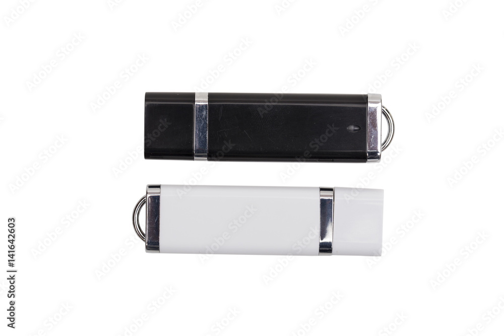 Flash drive on the white background Flash drive on the white background