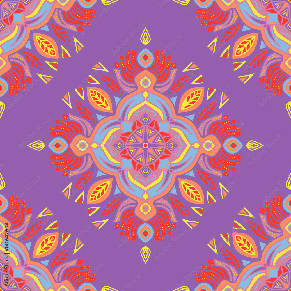 Ornamental seamless vector pattern. Ornamental seamless vector pattern.
