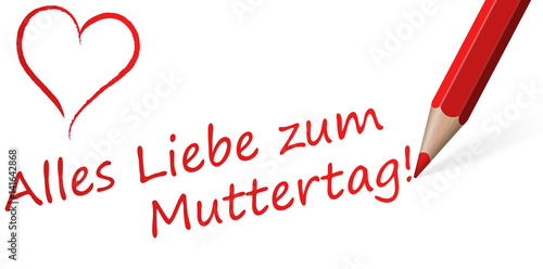 red pen with text for Mother's Day