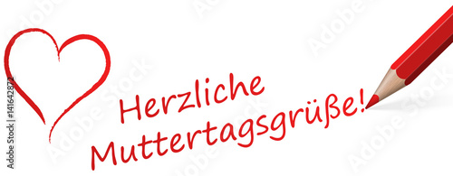 red pen with text for Mother's Day