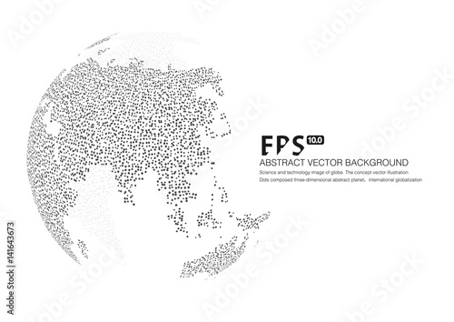 Science and technology image of globe, illustration,international meaning,World map point