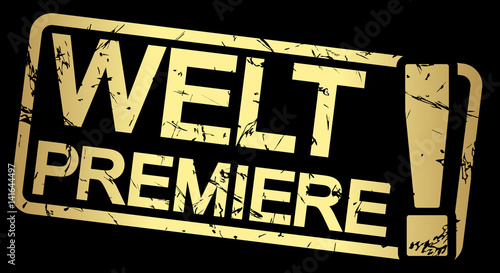 gold stamp WELTPREMIERE!
