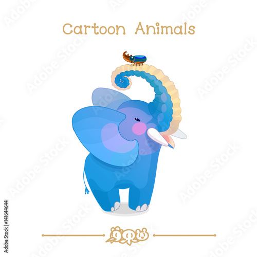 Toons series cartoon animals: african elephant
