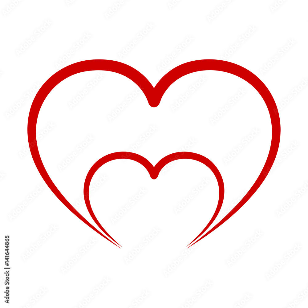 Abstract heart icon. Vector illustration. Abstract heart icon. Vector illustration.