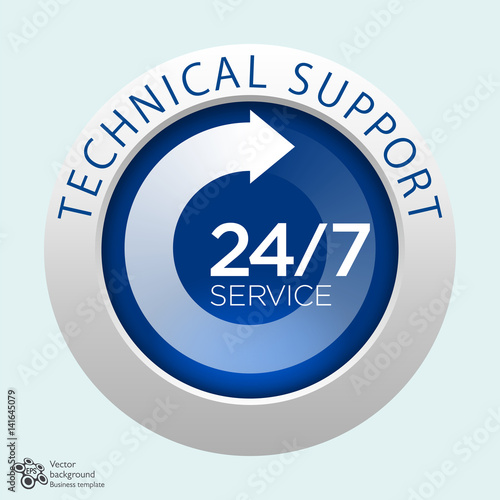 24/7, 365_Support Service ＃Vector Graphics
