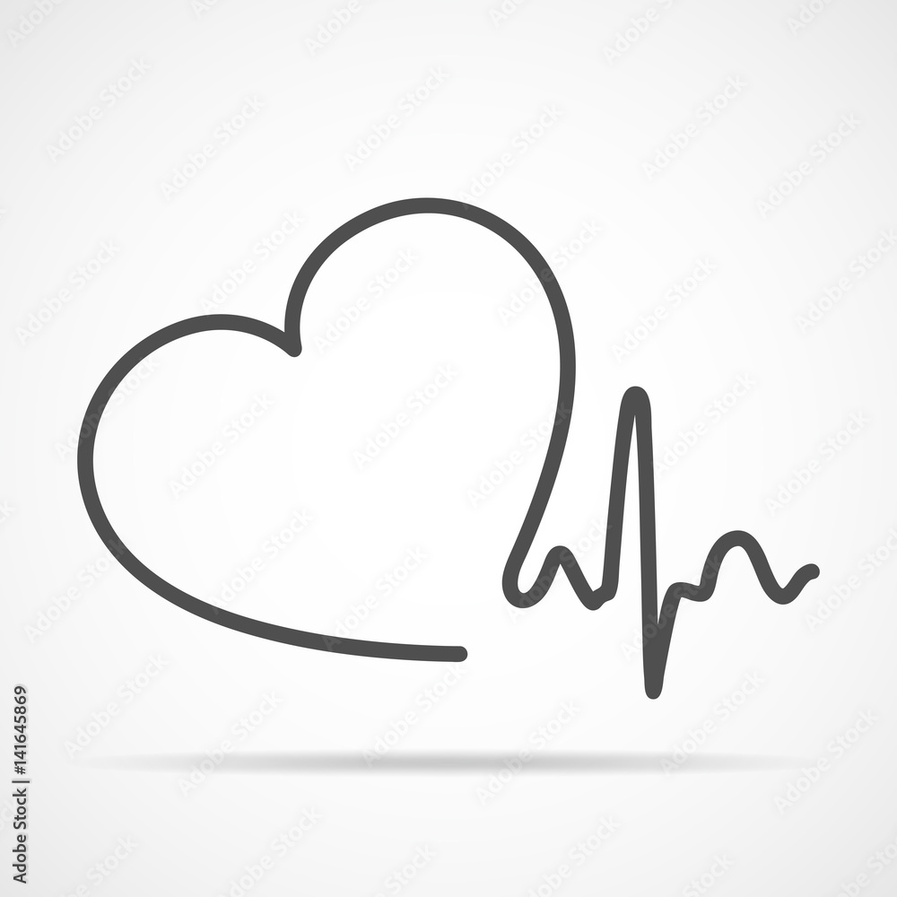 Heart icon. Vector illustration. Heart icon. Vector illustration.