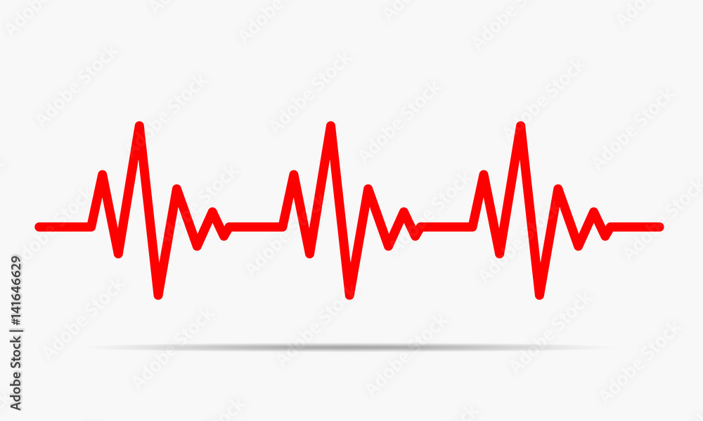 Heartbeat icon - vector illustration. Heartbeat icon - vector illustration.