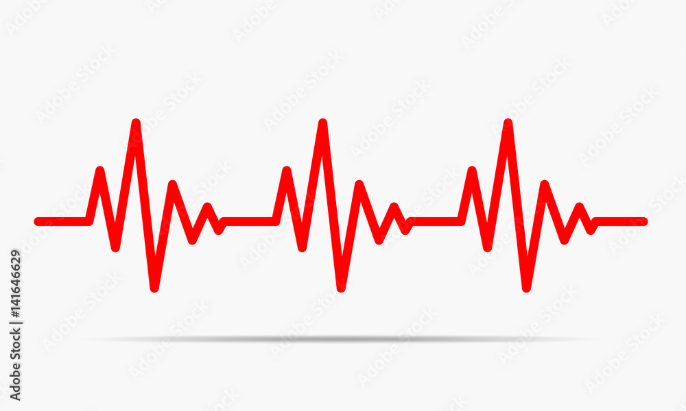 Heartbeat icon - vector illustration.