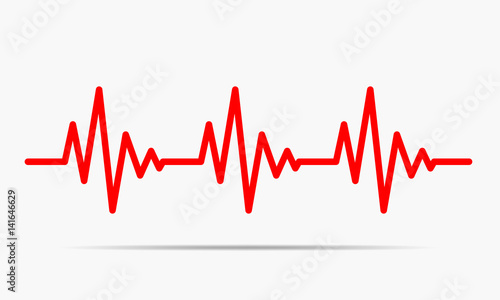 Heartbeat icon - vector illustration.