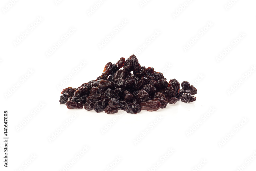 Dried raisins on white background. Dried raisins on white background.