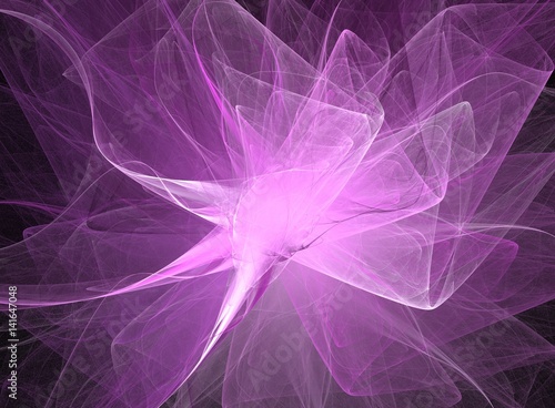 fractal purple flower - abstract background