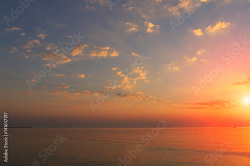 sunrise sky and sea landscape nature background, for graphic background..