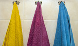 set of colorful towels for all family members