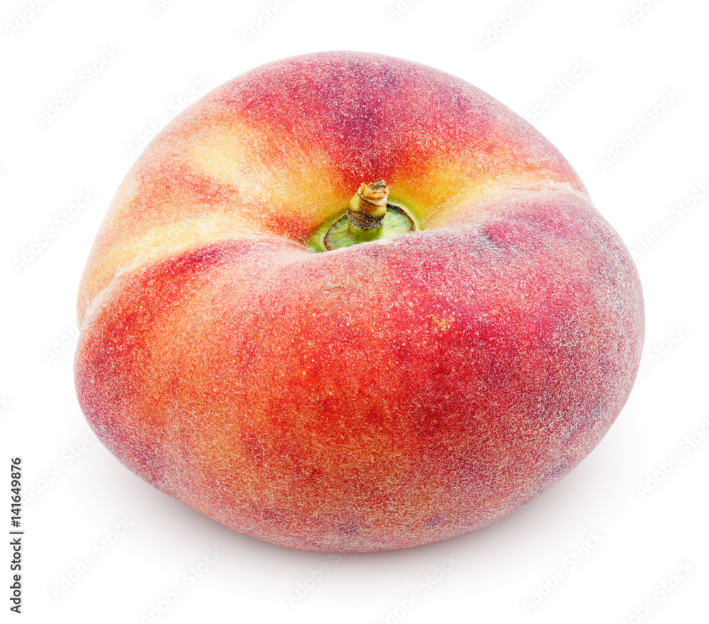 Chinese flat donut peach isolated on white with clipping path Chinese flat donut peach isolated on white with clipping path