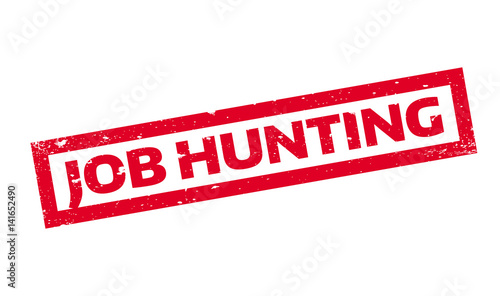 Job Hunting rubber stamp. Grunge design with dust scratches. Effects can be easily removed for a clean, crisp look. Color is easily changed.