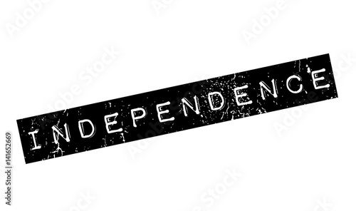 Independence rubber stamp. Grunge design with dust scratches. Effects can be easily removed for a clean, crisp look. Color is easily changed.