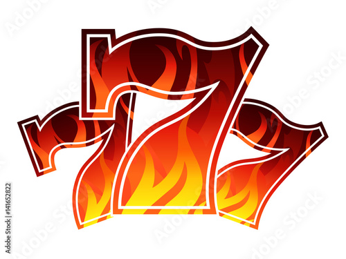 Triple Lucky Blazing Sevens vector illustration