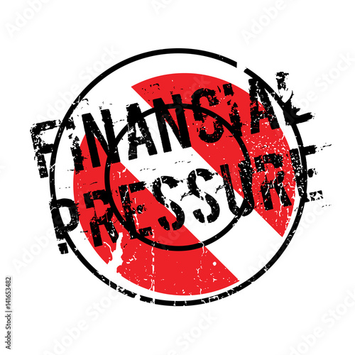 Financial Pressure rubber stamp. Grunge design with dust scratches. Effects can be easily removed for a clean, crisp look. Color is easily changed.