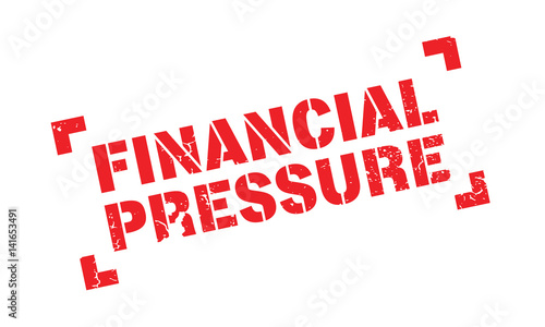 Financial Pressure rubber stamp. Grunge design with dust scratches. Effects can be easily removed for a clean, crisp look. Color is easily changed.