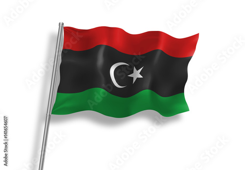 Drapeau de Libye en qualité vectorielle 