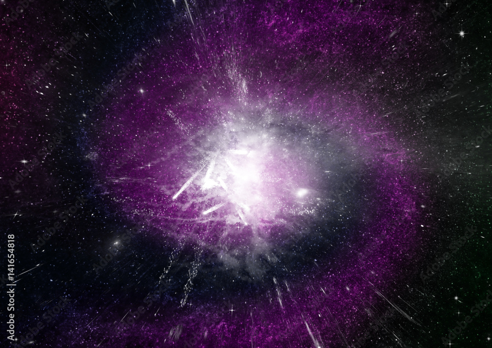 galaxy in a free space galaxy in a free space