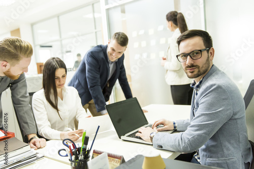 Business people working in ...