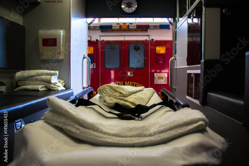 View from inside an ambulance