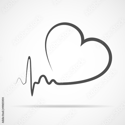 Heart icon. Vector illustration.