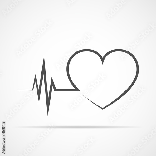 Heart icon. Vector illustration.