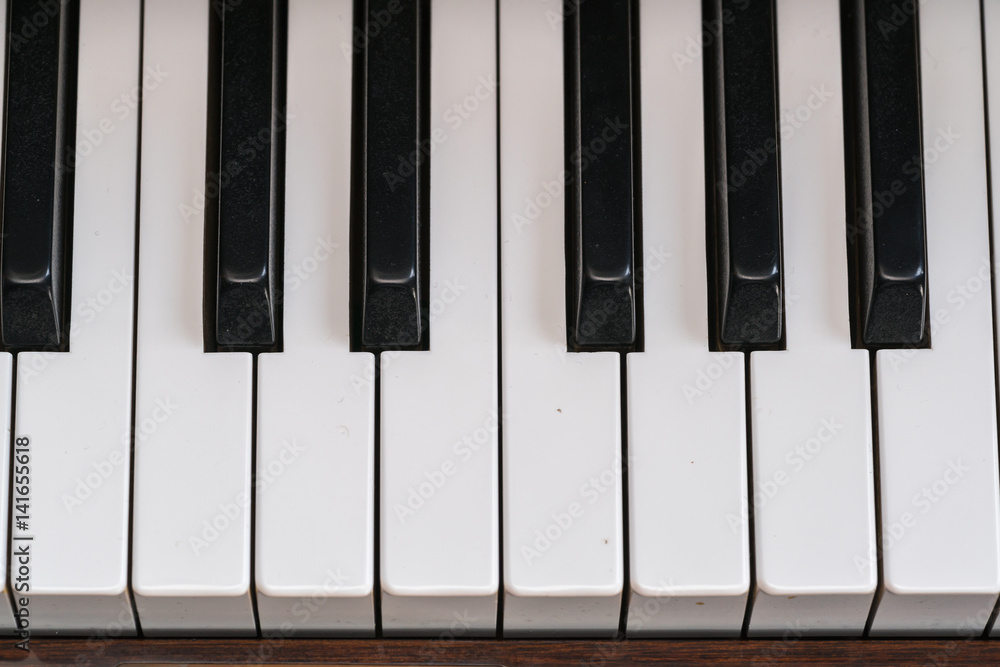close-up of piano keys. close frontal view. close-up of piano keys. close frontal view.