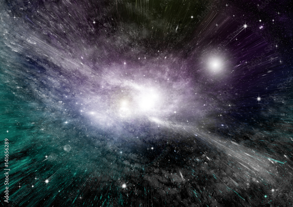 galaxy in a free space galaxy in a free space