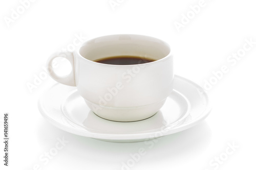 a cup of coffee isolated on white background.