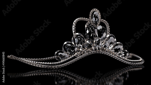 Luxury jewelry - wedding diadem. 3d illustration, 3d rendering.