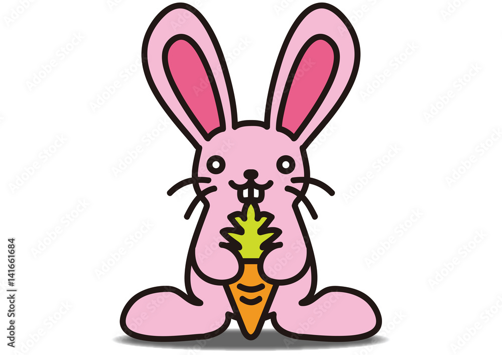 The stuffed toy of the rabbit Stock Vector | Adobe Stock
