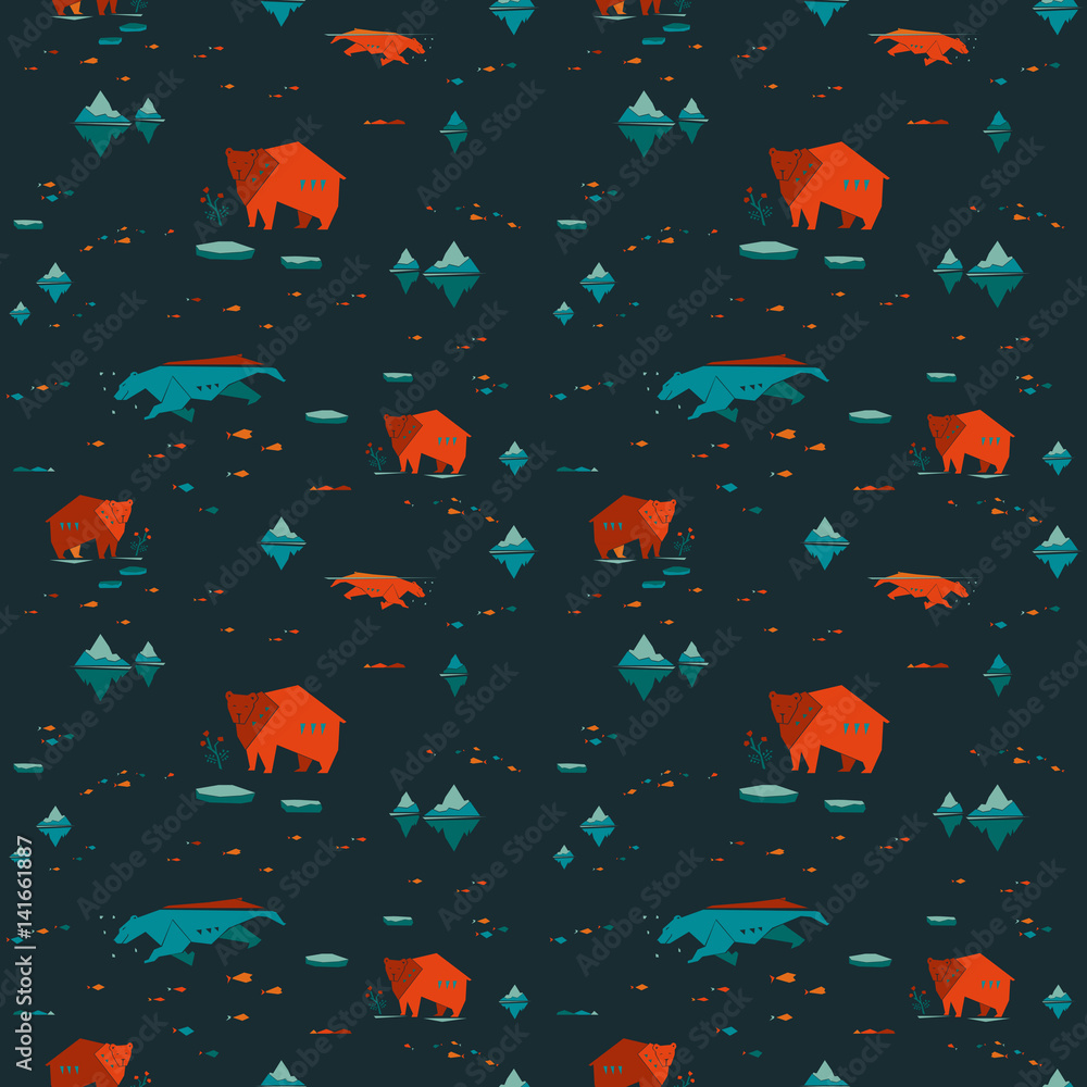 Bear seamless pattern