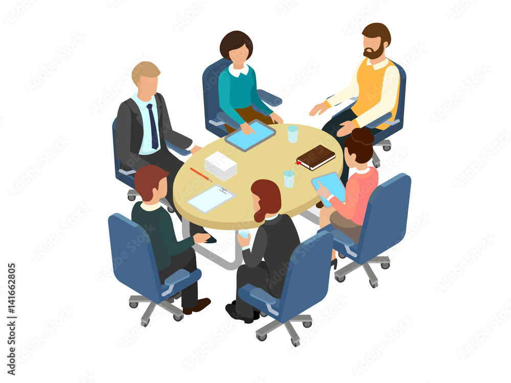 Сonversation at the round table in the office. Сonversation at the round table in the office.