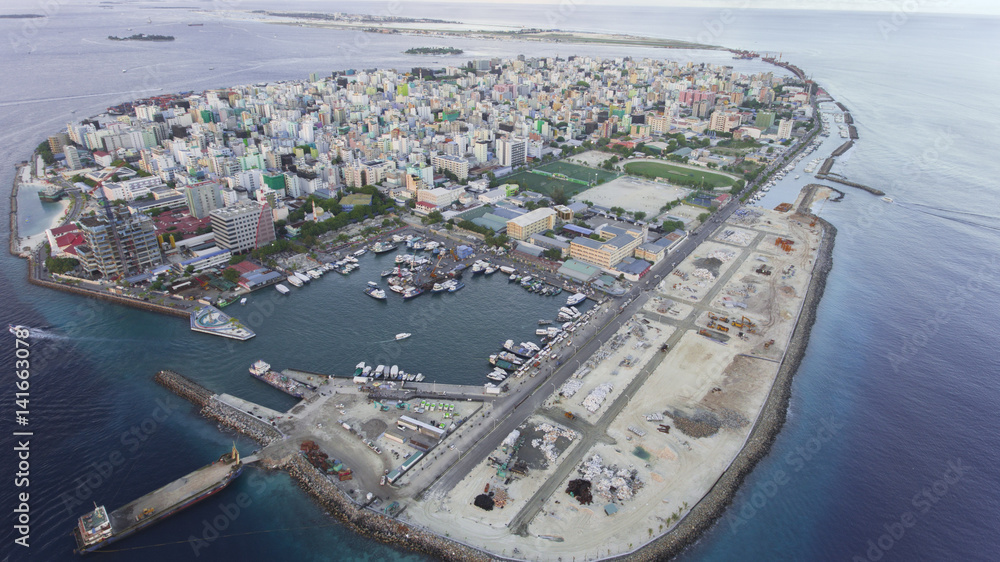 Aerial view of Male' City  of Maldives