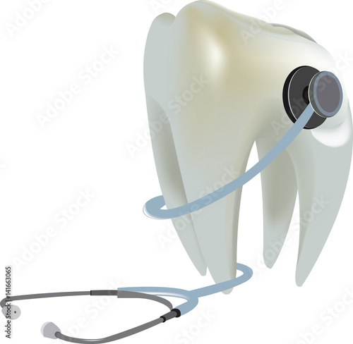 stetoscopio dente molare sano dentista