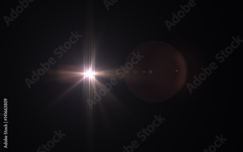 Lens Flare distant white warm star