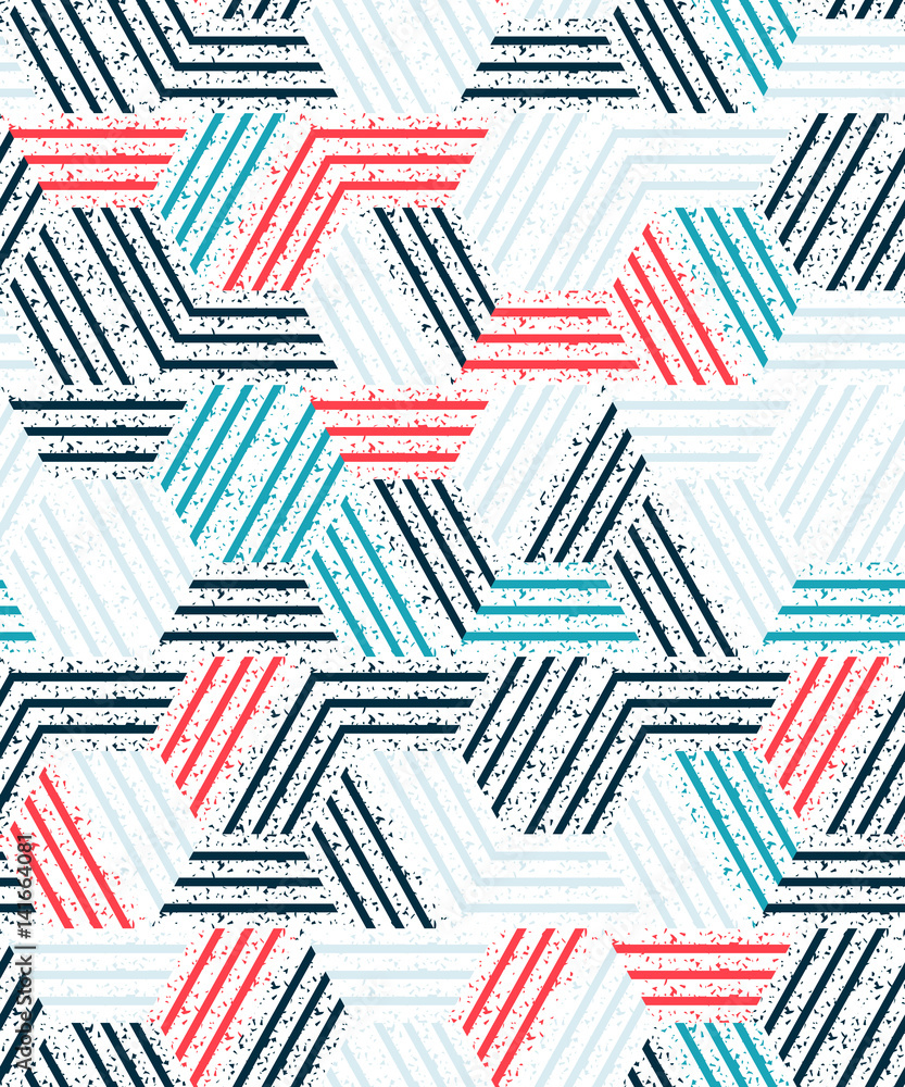 Abstract seamless pattern of a plurality of triangles and stripes. Textured background. Abstract seamless pattern of a plurality of triangles and stripes. Textured background.